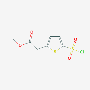 molecular formula C7H7ClO4S2 B1438673 Methyl 2-[5-(chlorosulfonyl)thiophen-2-yl]acetate CAS No. 933730-54-2