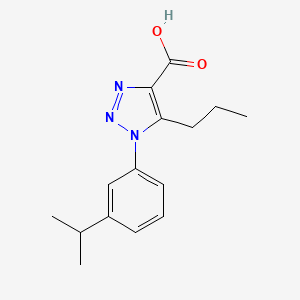 molecular formula C15H19N3O2 B1438675 1-[3-(propan-2-yl)phenyl]-5-propyl-1H-1,2,3-triazole-4-carboxylic acid CAS No. 1097050-94-6