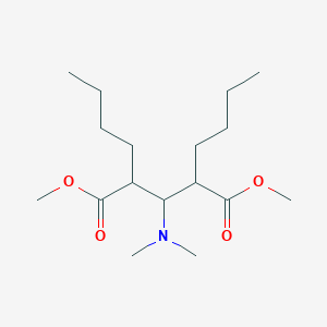 molecular formula C17H33NO4 B14386750 Dimethyl 2,4-dibutyl-3-(dimethylamino)pentanedioate CAS No. 88584-66-1