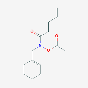 molecular formula C14H21NO3 B14386773 N-(Acetyloxy)-N-[(cyclohex-1-en-1-yl)methyl]pent-4-enamide CAS No. 87842-77-1