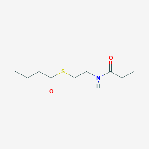 molecular formula C9H17NO2S B14386781 S-(2-Propanamidoethyl) butanethioate CAS No. 89436-28-2