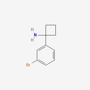 molecular formula C10H12BrN B1438679 1-(3-Bromophenyl)cyclobutanamine CAS No. 1098349-39-3