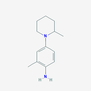 molecular formula C13H20N2 B1438682 2-Methyl-4-(2-methylpiperidin-1-yl)aniline CAS No. 1155017-00-7