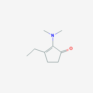 molecular formula C9H15NO B14386828 2-(Dimethylamino)-3-ethylcyclopent-2-en-1-one CAS No. 89450-49-7