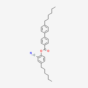 molecular formula C32H37NO2 B14386867 2-Cyano-4-hexylphenyl 4'-hexyl[1,1'-biphenyl]-4-carboxylate CAS No. 88133-99-7