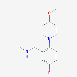 {[5-Fluoro-2-(4-methoxypiperidin-1-yl)phenyl]methyl}(methyl)amine