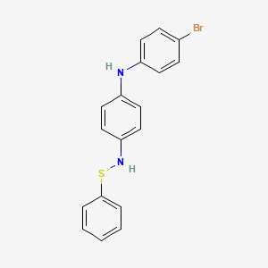 molecular formula C18H15BrN2S B14386886 N~1~-(4-Bromophenyl)-N~4~-(phenylsulfanyl)benzene-1,4-diamine CAS No. 88047-05-6