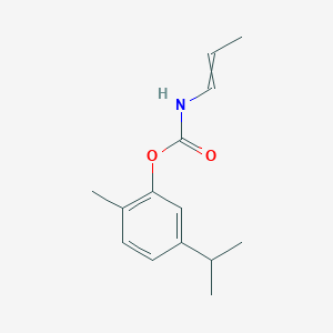 molecular formula C14H19NO2 B14386924 2-Methyl-5-(propan-2-yl)phenyl prop-1-en-1-ylcarbamate CAS No. 88309-93-7