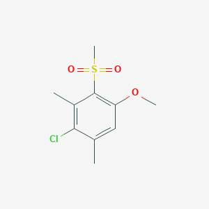 molecular formula C10H13ClO3S B14386933 2-Chloro-4-(methanesulfonyl)-5-methoxy-1,3-dimethylbenzene CAS No. 88041-74-1