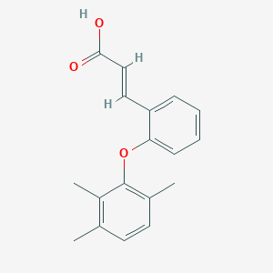 molecular formula C18H18O3 B1438694 3-[2-(2,3,6-Trimethylphenoxy)phenyl]prop-2-enoic acid CAS No. 1097780-66-9