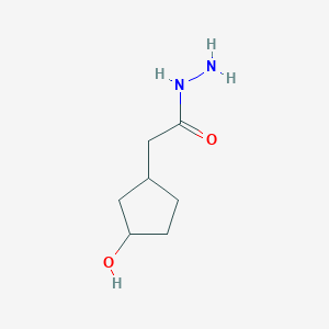 molecular formula C7H14N2O2 B14386949 2-(3-Hydroxycyclopentyl)acetohydrazide CAS No. 89940-99-8