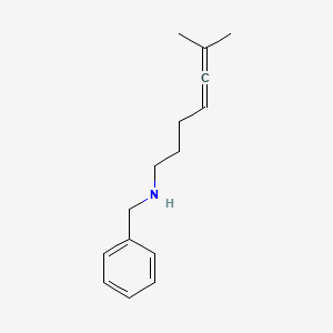 molecular formula C15H21N B14386963 Benzenemethanamine, N-(6-methyl-4,5-heptadienyl)- CAS No. 88067-53-2