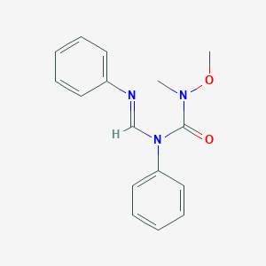 molecular formula C16H17N3O2 B14386996 N-[Methoxy(methyl)carbamoyl]-N,N'-diphenylmethanimidamide CAS No. 88103-33-7