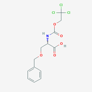 molecular formula C13H14Cl3NO5 B14387003 O-Benzyl-N-[(2,2,2-trichloroethoxy)carbonyl]-L-serine CAS No. 88050-11-7