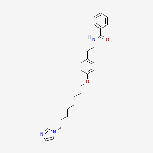molecular formula C26H33N3O2 B14387011 N-[2-(4-{[8-(1H-Imidazol-1-yl)octyl]oxy}phenyl)ethyl]benzamide CAS No. 88138-36-7