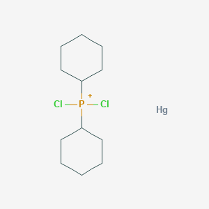 molecular formula C12H22Cl2HgP+ B14387013 dichloro(dicyclohexyl)phosphanium;mercury CAS No. 89954-88-1