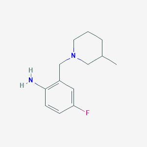 4-Fluoro-2-[(3-methyl-1-piperidinyl)methyl]aniline