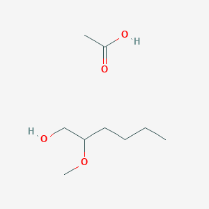 molecular formula C9H20O4 B14387053 Acetic acid;2-methoxyhexan-1-ol CAS No. 88536-60-1