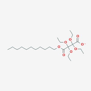molecular formula C23H43O8- B14387077 2,2,3,3-Tetraethoxy-4-oxo-4-(undecyloxy)butanoate CAS No. 89434-64-0