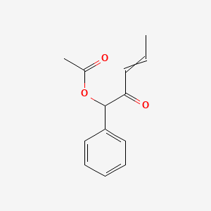 molecular formula C13H14O3 B14387078 2-Oxo-1-phenylpent-3-en-1-yl acetate CAS No. 88493-43-0