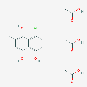molecular formula C17H21ClO9 B14387093 Acetic acid;8-chloro-2-methylnaphthalene-1,4,5-triol CAS No. 89475-06-9