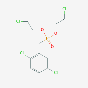 molecular formula C11H13Cl4O3P B14387098 Bis(2-chloroethyl) [(2,5-dichlorophenyl)methyl]phosphonate CAS No. 89986-96-9