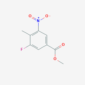 molecular formula C9H8FNO4 B1438711 Methyl 3-fluoro-4-methyl-5-nitrobenzoate CAS No. 1057652-89-7
