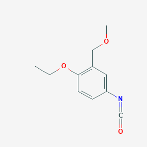 molecular formula C11H13NO3 B14387119 1-Ethoxy-4-isocyanato-2-(methoxymethyl)benzene CAS No. 88715-95-1
