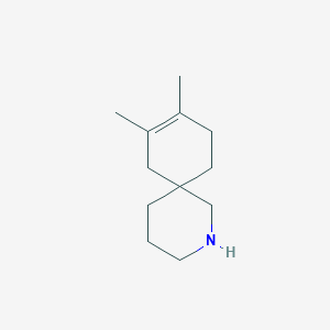 molecular formula C12H21N B14387139 8,9-Dimethyl-2-azaspiro[5.5]undec-8-ene CAS No. 87943-81-5