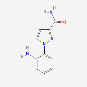 molecular formula C10H10N4O B1438714 1-(2-aminophenyl)-1H-pyrazole-3-carboxamide CAS No. 1153157-48-2