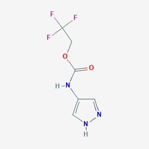 molecular formula C6H6F3N3O2 B1438717 2,2,2-trifluoroethyl N-(1H-pyrazol-4-yl)carbamate CAS No. 1154595-78-4