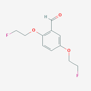 molecular formula C11H12F2O3 B143872 2,5-Bis(2-fluoroethoxy)benzaldehyde CAS No. 132838-62-1