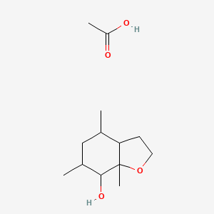 molecular formula C13H24O4 B14387215 acetic acid;4,6,7a-trimethyl-3,3a,4,5,6,7-hexahydro-2H-1-benzofuran-7-ol CAS No. 89441-62-3