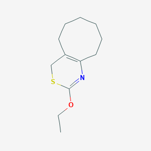 molecular formula C12H19NOS B14387216 2-Ethoxy-5,6,7,8,9,10-hexahydro-4H-cycloocta[d][1,3]thiazine CAS No. 89996-61-2