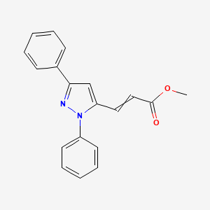 molecular formula C19H16N2O2 B14387238 Methyl 3-(1,3-diphenyl-1H-pyrazol-5-yl)prop-2-enoate CAS No. 87995-91-3