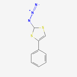 molecular formula C9H7N3S2 B14387247 2-Azido-4-phenyl-2H-1,3-dithiole CAS No. 88406-87-5