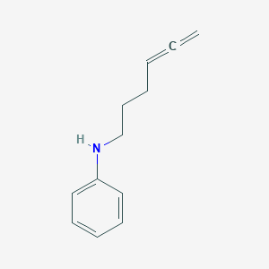 molecular formula C12H15N B14387260 N-(Hexa-4,5-dien-1-yl)aniline CAS No. 88067-51-0