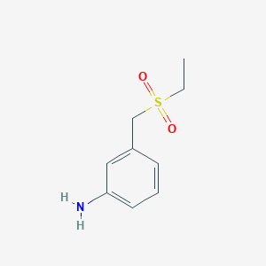 molecular formula C9H13NO2S B1438727 3-[(Ethanesulfonyl)methyl]aniline CAS No. 1153557-35-7