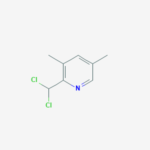 molecular formula C8H9Cl2N B14387279 2-(Dichloromethyl)-3,5-dimethylpyridine CAS No. 88237-15-4