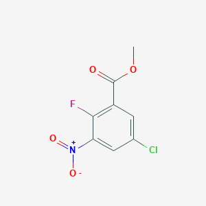 molecular formula C8H5ClFNO4 B1438729 Methyl 5-chloro-2-fluoro-3-nitrobenzoate CAS No. 1153285-33-6