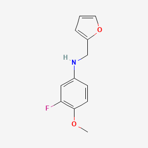 molecular formula C12H12FNO2 B1438733 3-fluoro-N-(furan-2-ylmethyl)-4-methoxyaniline CAS No. 1096888-35-5