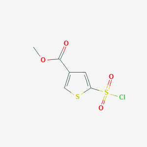 molecular formula C6H5ClO4S2 B1438736 Methyl 5-(chlorosulfonyl)thiophene-3-carboxylate CAS No. 69816-04-2