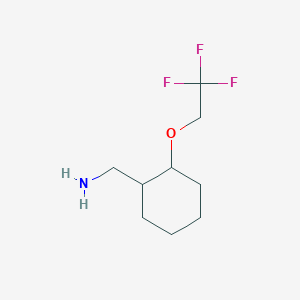 molecular formula C9H16F3NO B1438739 [2-(2,2,2-Trifluoroethoxy)cyclohexyl]methanamine CAS No. 1155125-61-3