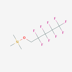 molecular formula C8H11F9OSi B14387413 Trimethyl[(2,2,3,3,4,4,5,5,5-nonafluoropentyl)oxy]silane CAS No. 89660-60-6