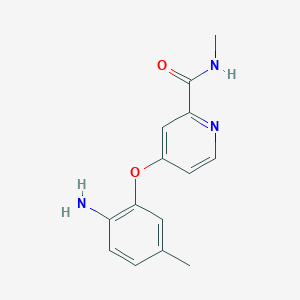 molecular formula C14H15N3O2 B1438742 4-(2-amino-5-methylphenoxy)-N-methylpyridine-2-carboxamide CAS No. 1153328-34-7