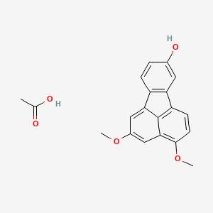 molecular formula C20H18O5 B14387420 Acetic acid;2,4-dimethoxyfluoranthen-8-ol CAS No. 88070-14-8