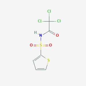 molecular formula C6H4Cl3NO3S2 B14387467 2,2,2-Trichloro-N-(thiophene-2-sulfonyl)acetamide CAS No. 89607-81-8
