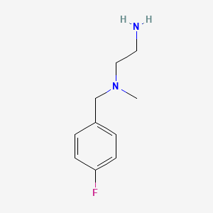 molecular formula C10H15FN2 B1438750 (2-Aminoethyl)[(4-fluorophenyl)methyl]methylamine CAS No. 933702-45-5