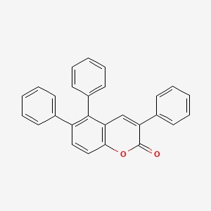 molecular formula C27H18O2 B14387521 3,5,6-Triphenyl-2H-1-benzopyran-2-one CAS No. 88039-95-6