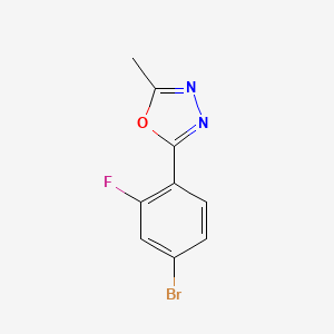 2-(4-Bromo-2-fluorophenyl)-5-methyl-1,3,4-oxadiazole